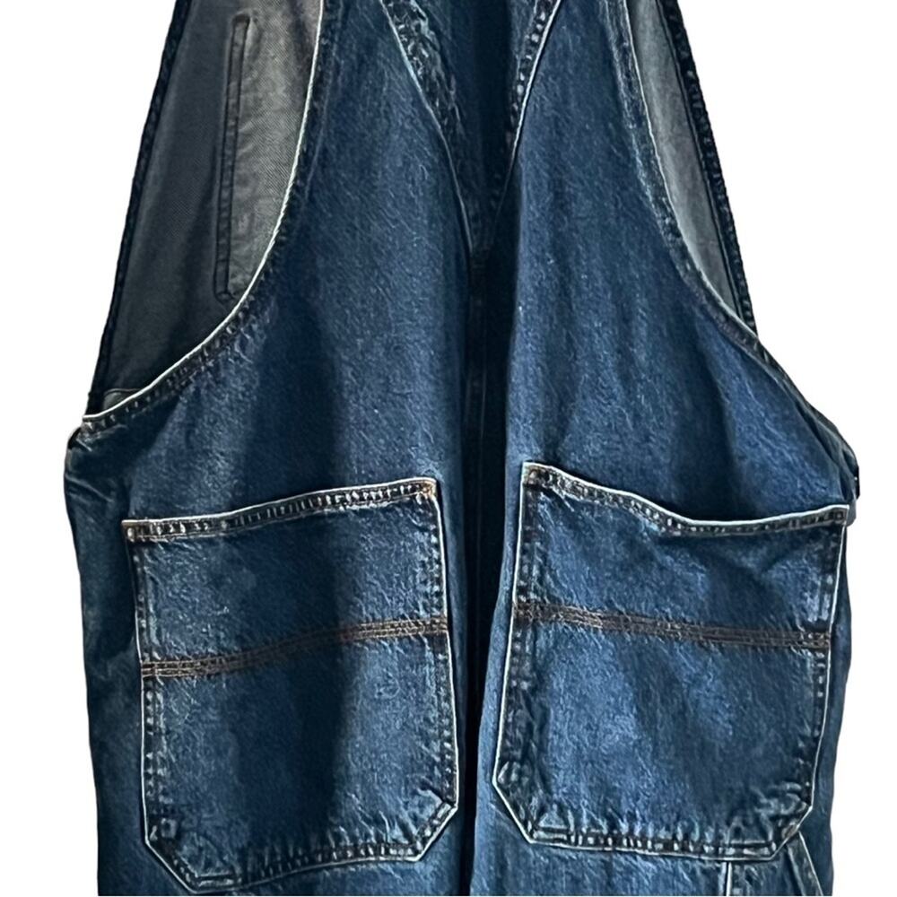 Vintage Anchor Blue Mens Denim 
Overalls Skate Y2K Baggy Size L - Picture 6 of 10